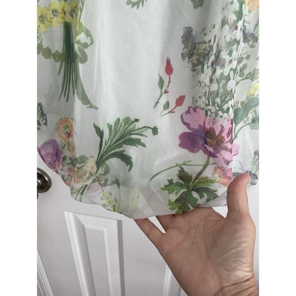 Ted Baker Fairy Top Womens Medium Blouse Floral Artsy Whimsy Soft Romance - Picture 9 of 15